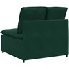 Modulinė sofa su pagalvėlėmis, tamsiai žalia, 100 cm