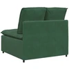 Modulinė sofa su pagalvėlėmis, tamsiai žalia, 100 cm