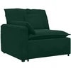 Modulinė sofa su pagalvėlėmis, tamsiai žalia