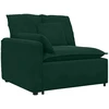 Modulinė sofa su pagalvėlėmis, tamsiai žalia