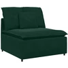 Modulinė sofa su pagalvėlėmis, tamsiai žalia