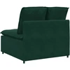 Modulinė sofa su pagalvėlėmis, tamsiai žalia, 100 cm