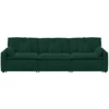 Modulinė sofa su pagalvėlėmis, tamsiai žalia