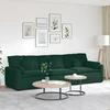Modulinė sofa su pagalvėlėmis, tamsiai žalia