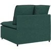 Modulinė sofa su pagalvėlėmis, tamsiai žalia, 100 cm