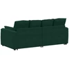 Modulinė sofa su pagalvėlėmis, tamsiai žalia