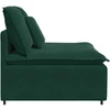 Modulinė sofa su pagalvėlėmis, tamsiai žalia, 100 cm