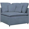 Modulinė sofa su pagalvėlėmis, velvetas, mėlyna