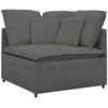 Modulinė sofa su pagalvėlėmis, velvetas, tamsiai pilka