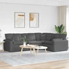 Modulinė sofa su pagalvėlėmis, velvetas, tamsiai pilka