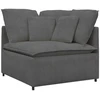 Modulinė sofa su pagalvėlėmis, velvetas, tamsiai pilka