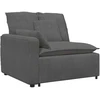 Modulinė sofa su pagalvėlėmis, velvetas, tamsiai pilka
