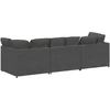 Modulinė sofa su pagalvėlėmis, velvetas, tamsiai pilka