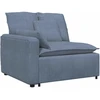 Modulinė sofa su pagalvėlėmis, velvetas, mėlyna