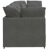 Modulinė sofa su pagalvėlėmis, velvetas, tamsiai pilka