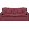Modulinė sofa su pagalvėlėmis, vyno raudonumo