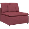 Modulinė sofa su pagalvėlėmis, vyno raudonumo