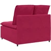 Modulinė sofa su pagalvėlėmis, vyno raudonumo, 100 cm