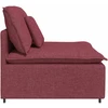 Modulinė sofa su pagalvėlėmis, vyno raudonumo, 100 cm