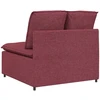 Modulinė sofa su pagalvėlėmis, vyno raudonumo, 100 cm
