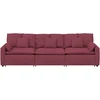 Modulinė sofa su pagalvėlėmis, vyno raudonumo