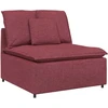 Modulinė sofa su pagalvėlėmis, vyno raudonumo