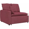 Modulinė sofa su pagalvėlėmis, vyno raudonumo