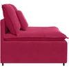 Modulinė sofa su pagalvėlėmis, vyno raudonumo, 100 cm