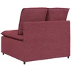 Modulinė sofa su pagalvėlėmis, vyno raudonumo, 100 cm