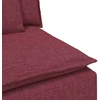 Modulinė sofa su pagalvėlėmis, vyno raudonumo, 100 cm