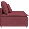 Modulinė sofa su pagalvėlėmis, vyno raudonumo, 100 cm