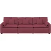 Modulinė sofa su pagalvėlėmis, vyno raudonumo