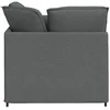 Modulinė sofa su pakoja ir pagalvėlėmis, audinys, tamsiai pilka