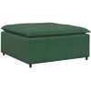 Modulinė sofa su pakoja ir pagalvėlėmis, velvetas, tamsiai žalia