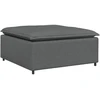 Modulinė sofa su pakoja ir pagalvėlėmis, audinys, tamsiai pilka