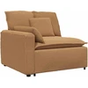 Modulinė sofa su pakoja ir pagalvėlėmis, smėlio spalvos