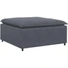 Modulinė sofa su pakoja ir pagalvėlėmis, tamsiai pilka