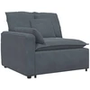 Modulinė sofa su pakoja ir pagalvėlėmis, tamsiai pilka