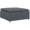 Modulinė sofa su pakoja ir pagalvėlėmis, aksominė, tamsiai pilka