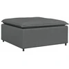 Modulinė sofa su pakoja ir pagalvėlėmis, audinys, tamsiai pilka