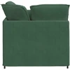 Modulinė sofa su pakoja ir pagalvėlėmis, velvetas, tamsiai žalia