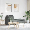 Modulinė sofa su pakoja ir pagalvėlėmis, audinys, tamsiai pilka