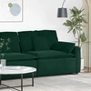 Modulinė sofa su porankiais ir pagalvėlėmis, tamsiai žalia, 100 cm