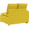 Modulinė sofa su porankiais ir pagalvėlėmis, šviesiai geltona, 100 cm