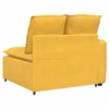 Modulinė sofa su porankiais ir pagalvėlėmis, šviesiai geltona, 100 cm