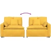 Modulinė sofa su porankiais ir pagalvėlėmis, šviesiai geltona, 100 cm