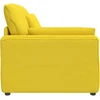 Modulinė sofa su porankiais ir pagalvėlėmis, šviesiai geltona, 100 cm