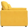 Modulinė sofa su porankiais ir pagalvėlėmis, šviesiai geltona, 100 cm