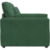 Modulinė sofa su porankiais ir pagalvėlėmis, tamsiai žalia, 100 cm
