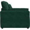 Modulinė sofa su porankiais ir pagalvėlėmis, tamsiai žalia, 100 cm